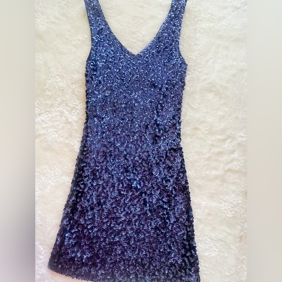 Amber Blue Sequins Dress - Picture 2 of 2